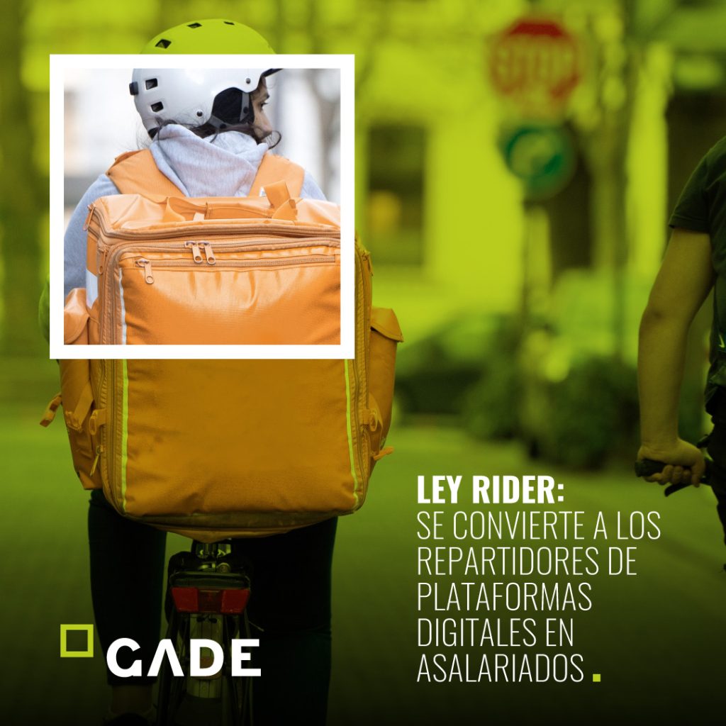 Ley Rider: se convierte a los repartidores de plataformas digitales en asalariados