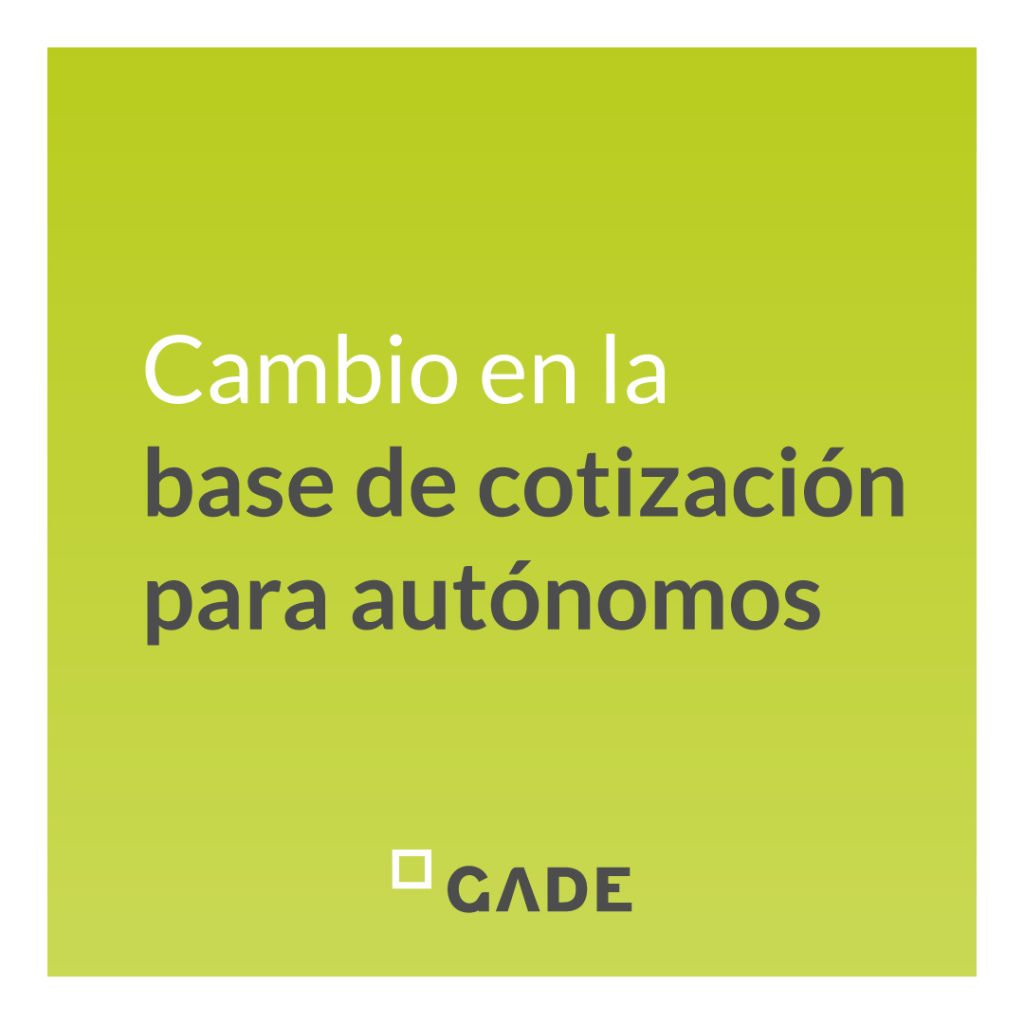 Cambio de la base de cotización para autónomos