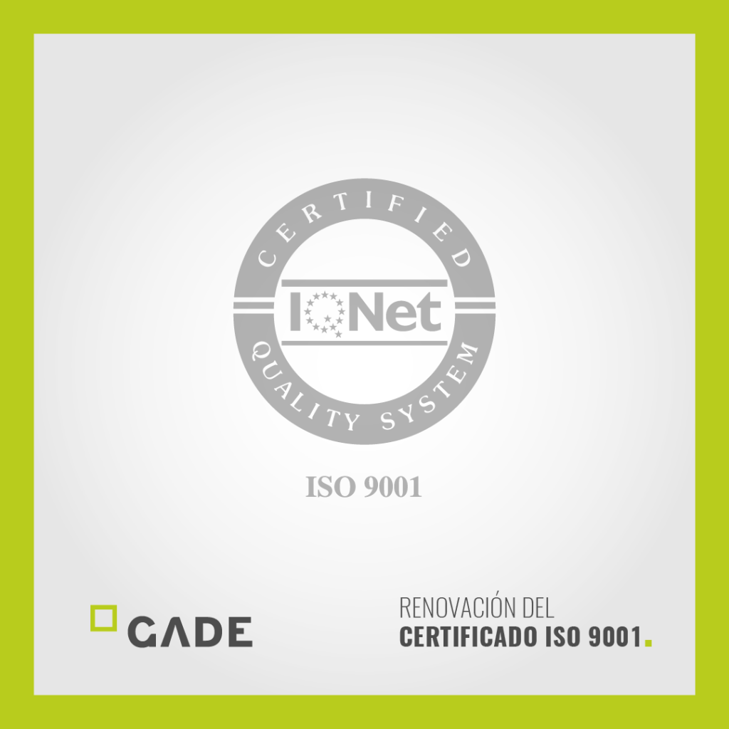 Renovación certificado calidad ISO 9001