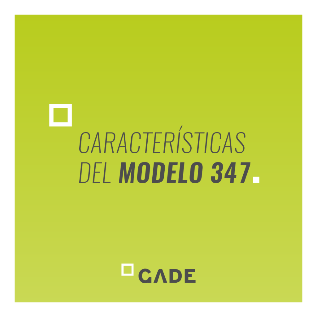 Características del modelo 347